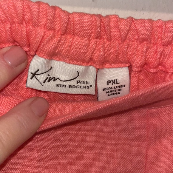 NWOT KIM ROGERS LINEN CAPRIS SIZE PXL - Picture 3 of 6